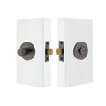 NIDO - Privacy Set 57mm Backset - Linear Knurl - Graphite Nickel