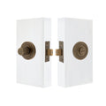 NIDO - Privacy Set 57mm Backset - Linear Knurl - Roman Brass