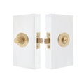 NIDO - Privacy Set 57mm Backset - Linear Knurl - Unlacquered Satin Brass