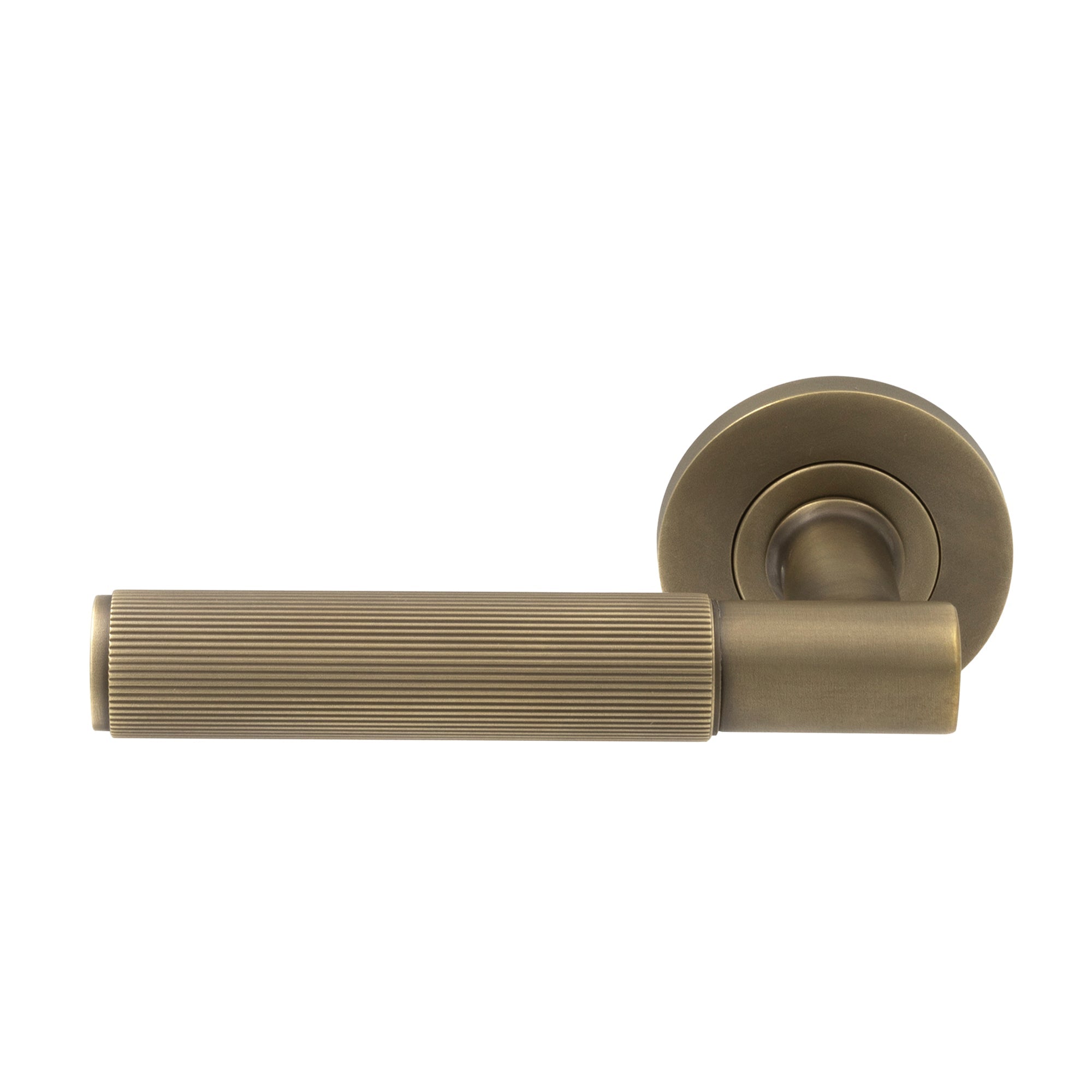 Verge Dummy Lever - Linear Knurl - Roman Brass