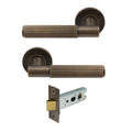 Verge Passage Set - Linear Knurl - Oil Rubbed Bronze