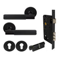 Verge Entrance Set - Linear Knurl - Black