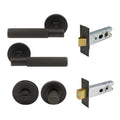 Verge Privacy Set - Linear Knurl - Dark Roman Brass