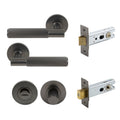 Verge Privacy Set - Linear Knurl - Graphite Nickel