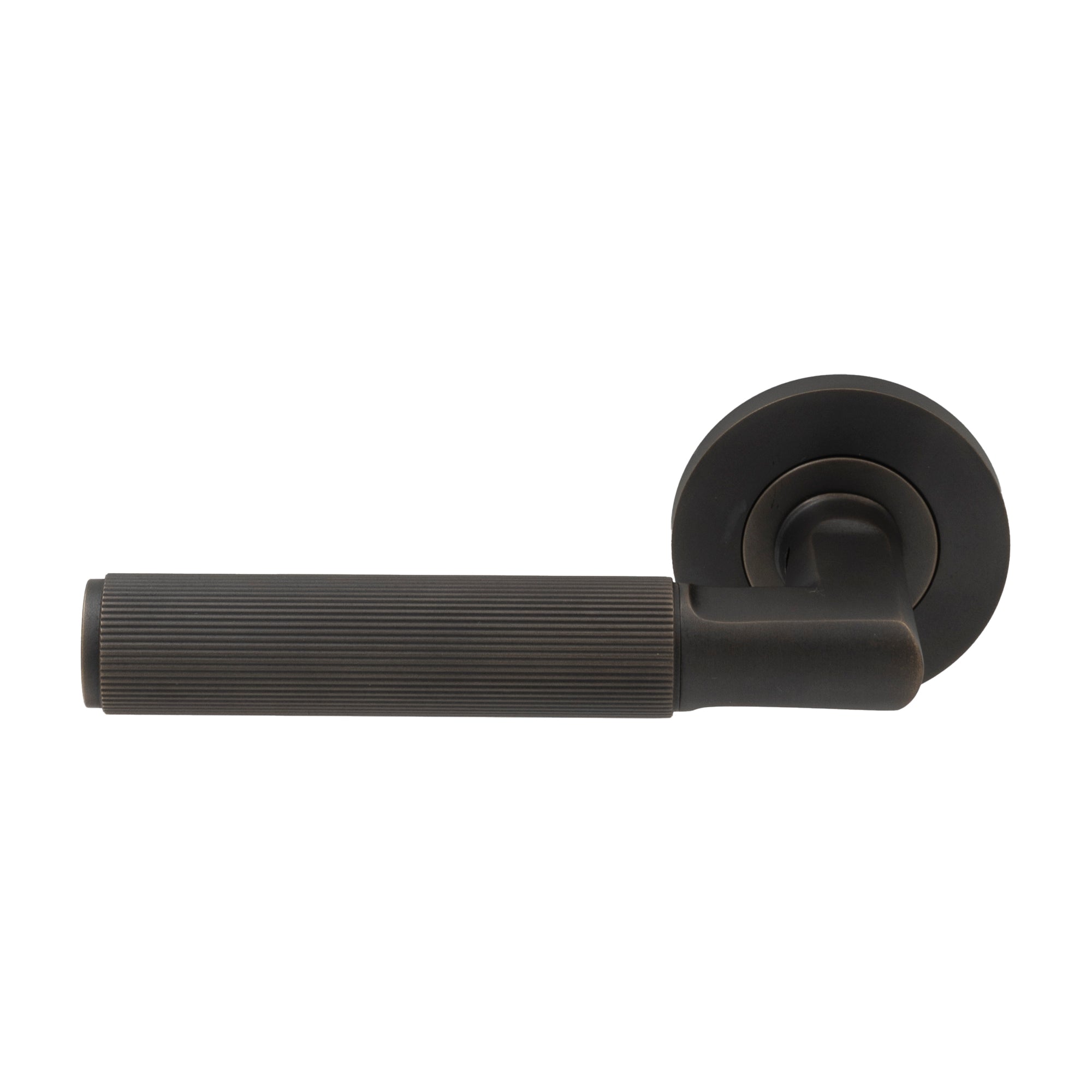 Lumina Dummy Lever - Linear Knurl - Dark Roman Brass