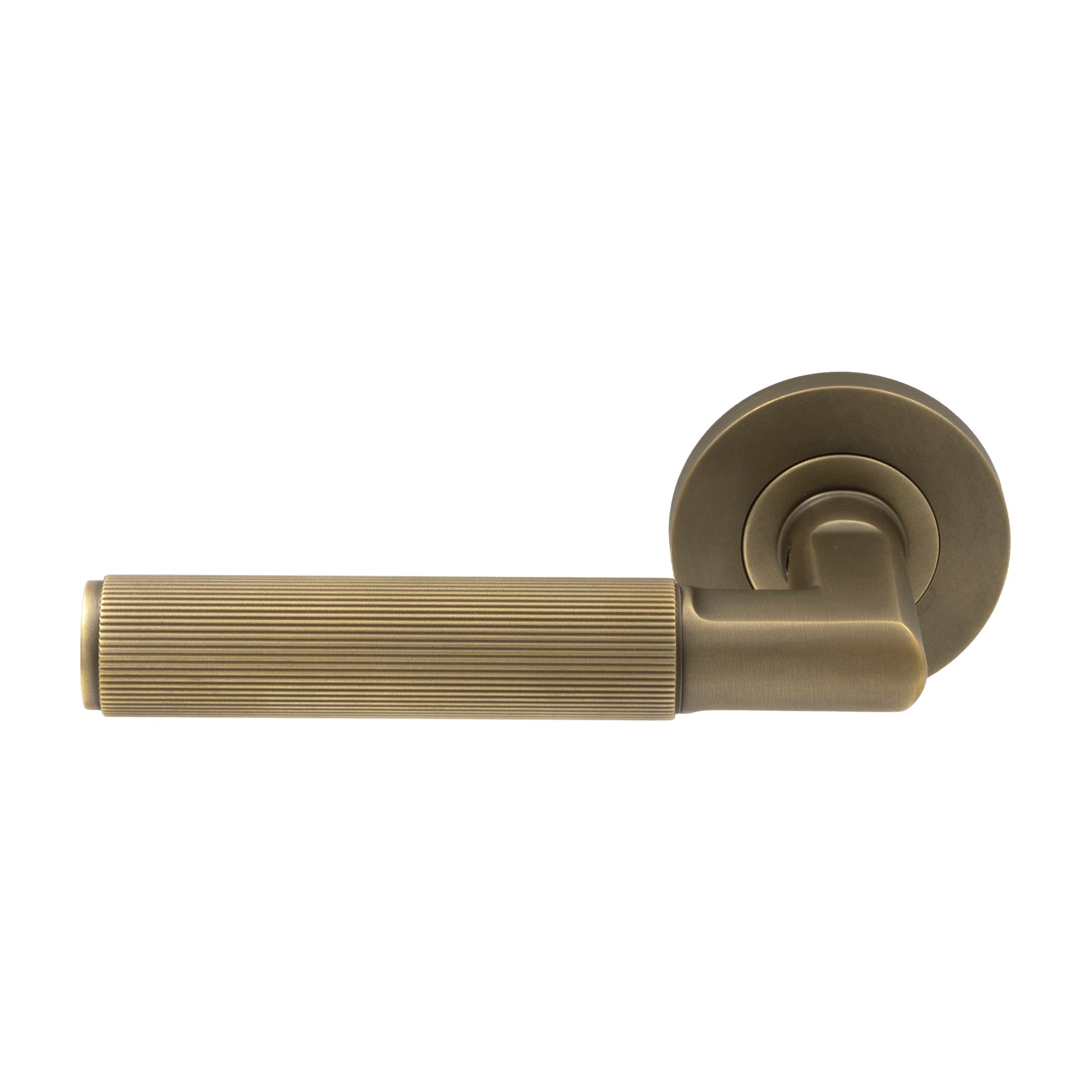 Lumina Dummy Lever - Linear Knurl - Roman Brass