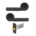 Lumina Passage Set - Linear Knurl - Dark Roman Brass