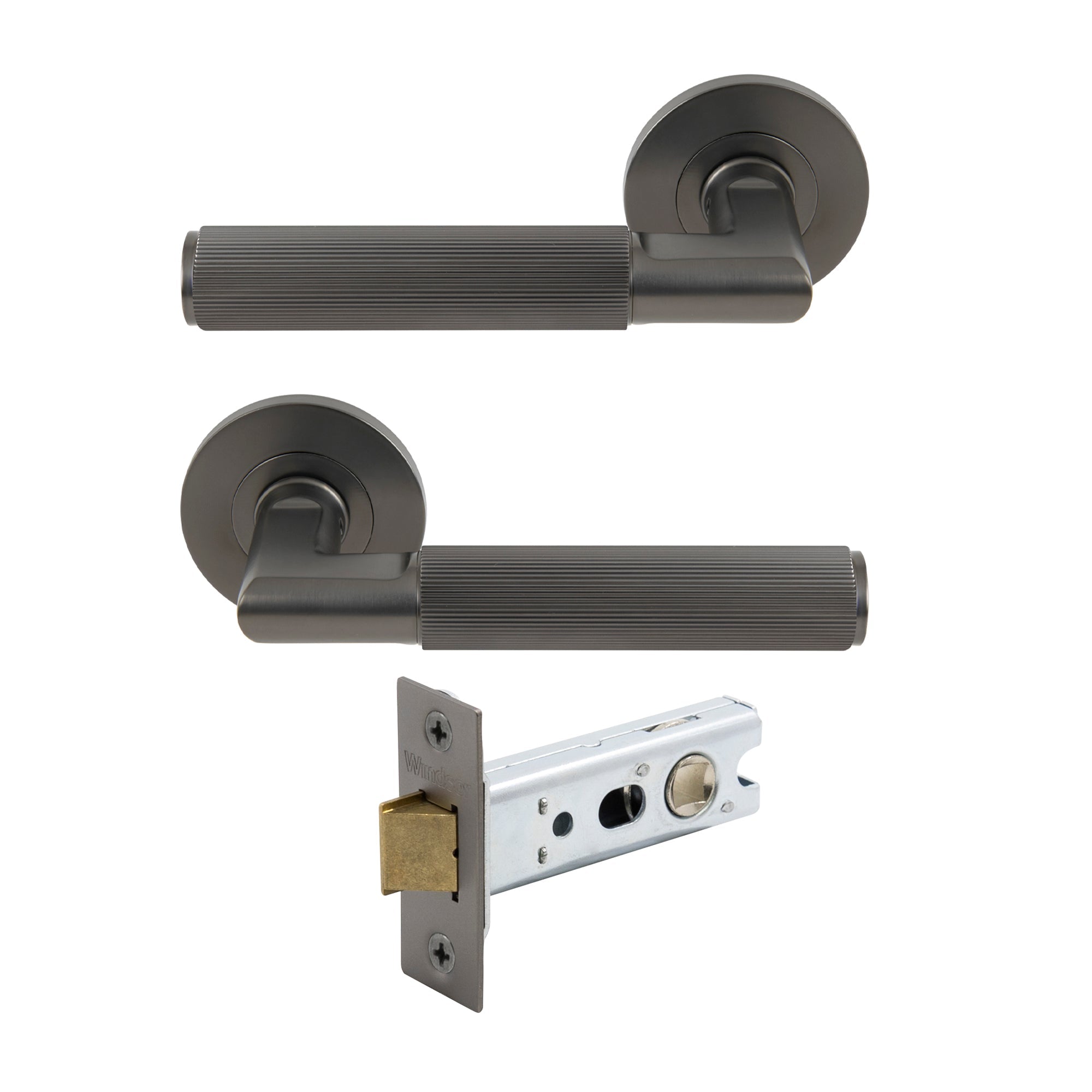 Lumina Passage Set - Linear Knurl - Graphite Nickel