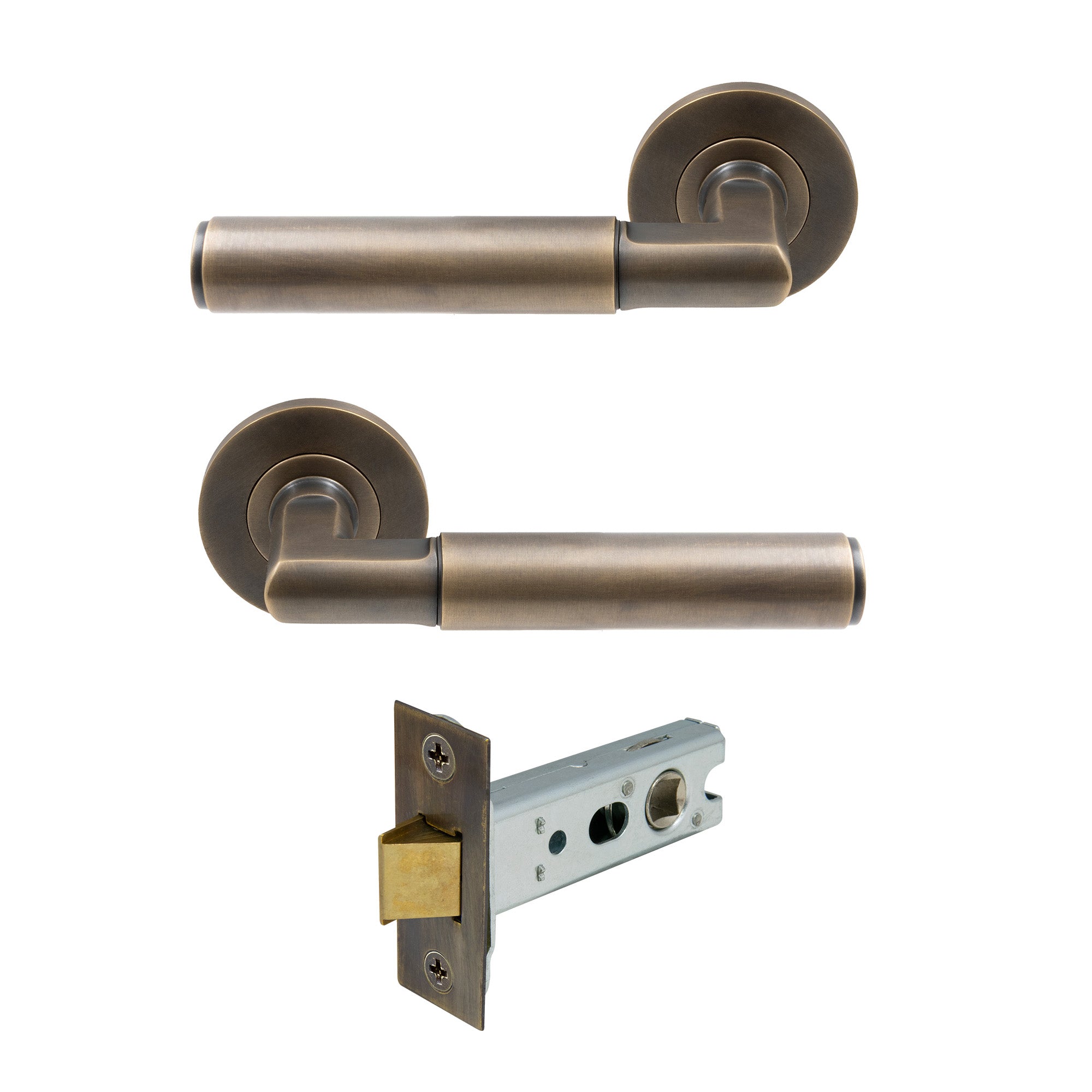 Lumina Passage Set - Linear Knurl - Oil Rubbed Bronze