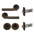 Lumina Privacy Set - Linear Knurl - Cocoa Bronze