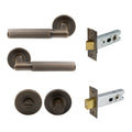 Lumina Privacy Set - Linear Knurl - Oil Rubbed Bronze