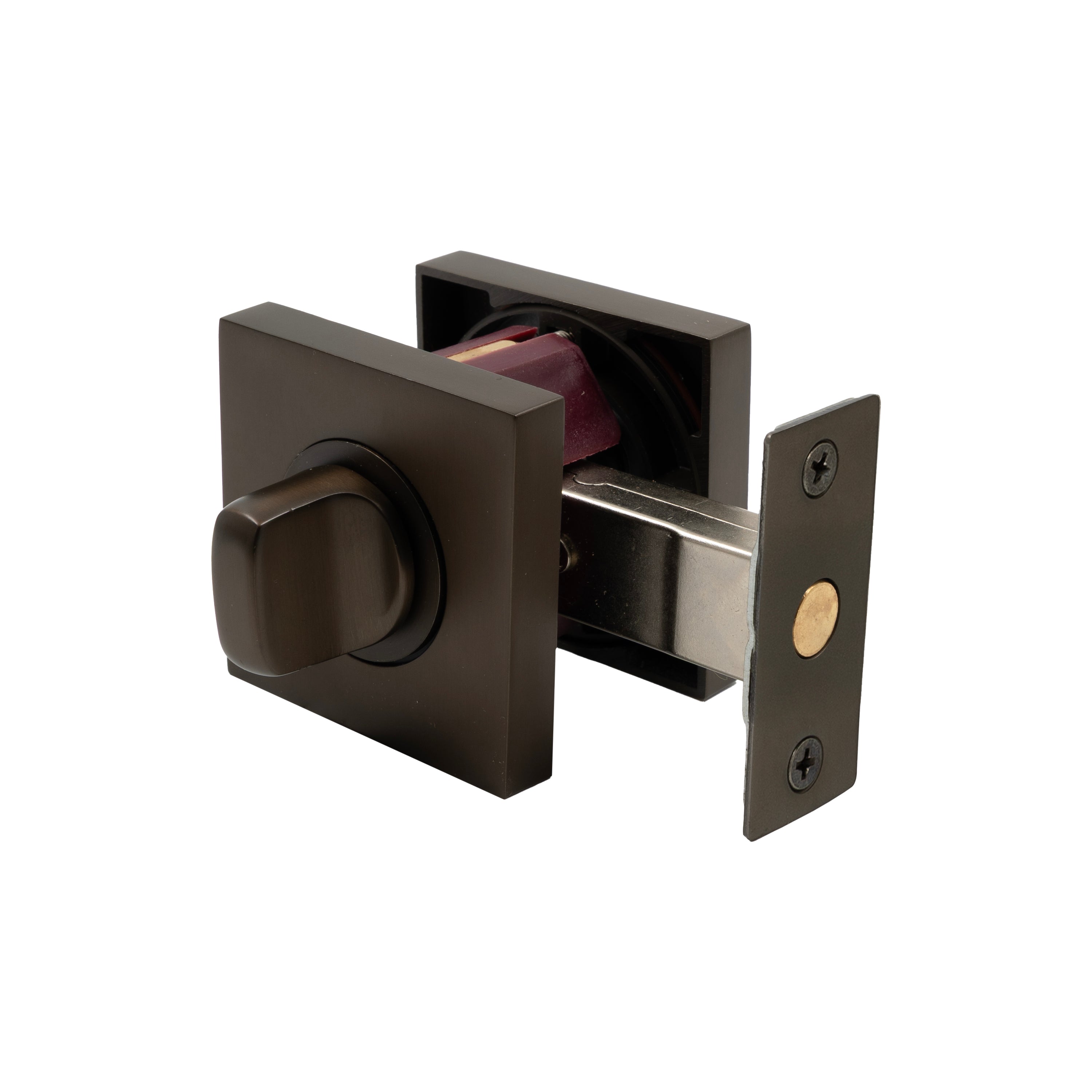 Auxiliary Square Priv. Set 60mm Backset - Cocoa Bronze
